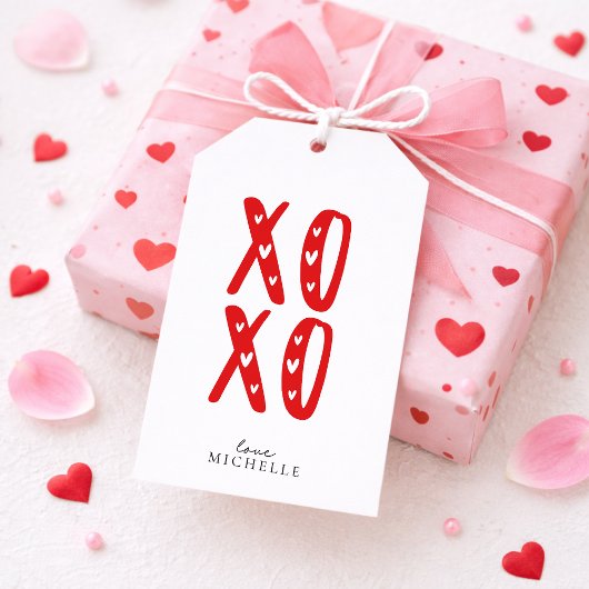 Red XOXO, Valentinstag Geschenkanhänger