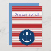 Red Yacht Club Einladung (Vorne/Hinten)