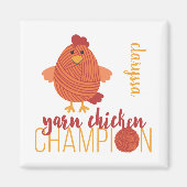 Red Yarn Chicken Champion Magnet (Vorne)