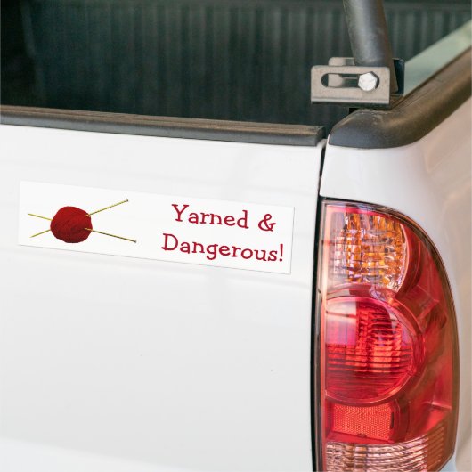 Red Yarned & Dangerous Autoaufkleber (Auf Lkw)