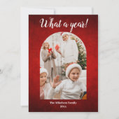 Red Year in Review Multi Foto Collage Weihnachten Ankündigung (Vorderseite)