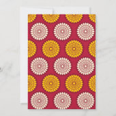 Red & Yellow African Wax Print Baby Dusche Einladung (Rückseite)