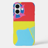 Red, Yellow and Blue Modern Art Phone Case (Rückseite)