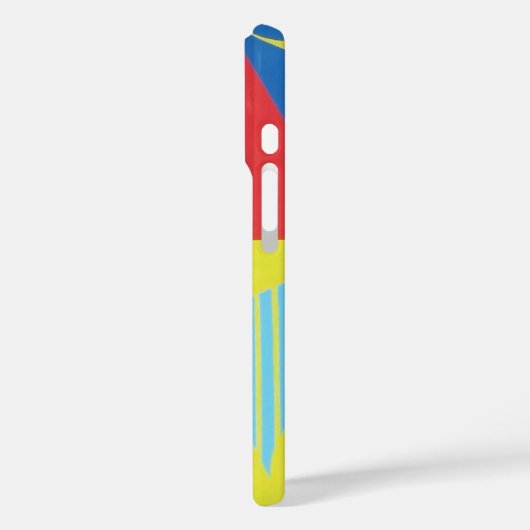Red, Yellow and Blue Modern Art Phone Case (Rückseite / Links)