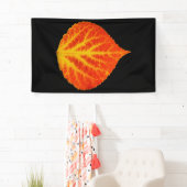 Red & Yellow Aspen Leaf #10 Banner (Insitu)