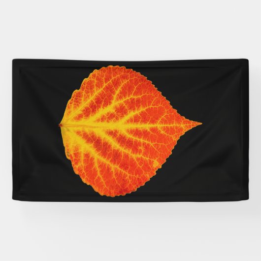 Red & Yellow Aspen Leaf #10 Banner (Horizontal)
