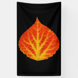 Red & Yellow Aspen Leaf #10 Banner