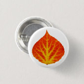 Red & Yellow Aspen Leaf #10 Button (Vorne & Hinten)