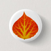 Red & Yellow Aspen Leaf #10 Button (Vorderseite)