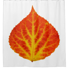 Red & Yellow Aspen Leaf #10 Duschvorhang