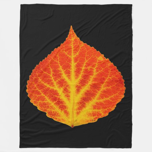 Red & Yellow Aspen Leaf #10 Fleecedecke (Vorderseite)