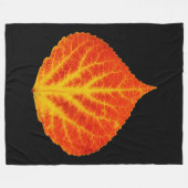 Red & Yellow Aspen Leaf #10 Fleecedecke (Vorderseite (Horizontal))