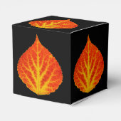 Red & Yellow Aspen Leaf #10 Geschenkschachtel (Rückseite)
