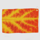 Red & Yellow Aspen Leaf #10 Golfhandtuch (Horizontal)