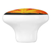 Red & Yellow Aspen Leaf #10 Keramikknauf (Seitenansicht)