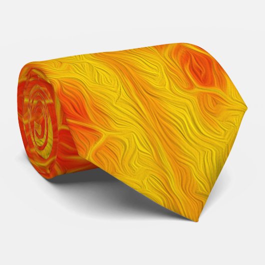 Red & Yellow Aspen Leaf #10 Krawatte (Gerollt)