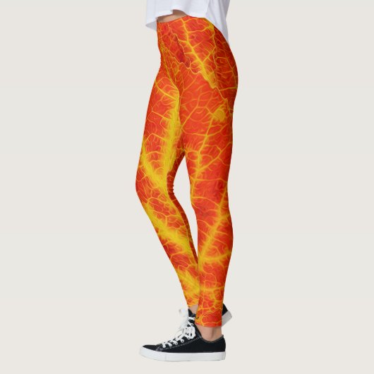 Red & Yellow Aspen Leaf #10 Leggings (Links)