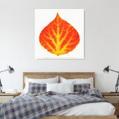 Red & Yellow Aspen Leaf #10 Leinwanddruck (Insitu (Schlafzimmer))