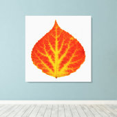 Red & Yellow Aspen Leaf #10 Leinwanddruck (Insitu (Holzboden))