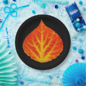Red & Yellow Aspen Leaf #10 Pappteller (Party)