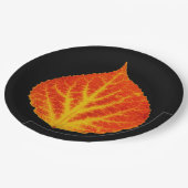 Red & Yellow Aspen Leaf #10 Pappteller (Schrägansicht)