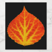 Red & Yellow Aspen Leaf #10 Weinetikett (Einzelnes Label)
