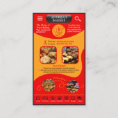 Red Yellow Bakery Branding Logo QR Professional Visitenkarte (Vorderseite)