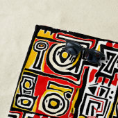 Red Yellow Black Abstrakt African Tribal Geometric Strandtuch (Beispiel)