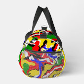 Red, Yellow, Black, Blue and Green Swirls  Duffle Bag (Rechts)