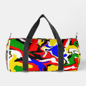 Red, Yellow, Black, Blue and Green Swirls  Duffle Bag (Rückseite)