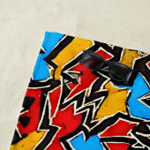 Red Yellow Black Graffiti auf Blue Strandtuch (Beispiel)