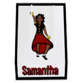 Red Yellow Black Tiered Dancer #1 Mittlere Geschenktüte (Rückseite)