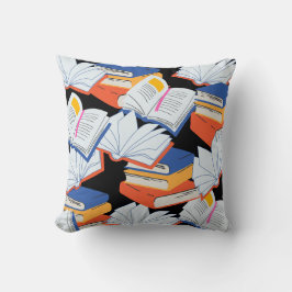 Red Yellow Blue Books Book Club Reading Kissen