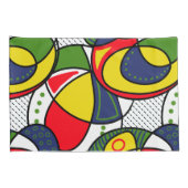 Red Yellow Blue Green Beach Ball Kissenbezug (Rückseite-Rechts)