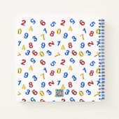 Red Yellow Blue Numbers Sketchbook Journal Notizblock (Rückseite)