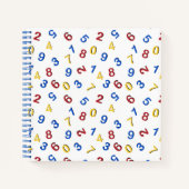 Red Yellow Blue Numbers Sketchbook Journal Notizblock (Vorderseite)