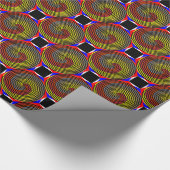 Red Yellow Blue Spiral von Kenneth Yoncich Geschenkpapier (Ecke)