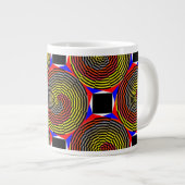 Red Yellow Blue Spiral von Kenneth Yoncich Jumbo-Tasse (Vorderseite Rechts)