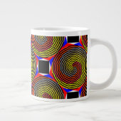 Red Yellow Blue Spiral von Kenneth Yoncich Jumbo-Tasse (Rechts)
