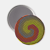 Red Yellow Blue Spiral von Kenneth Yoncich Magnet (Vorderseite/Rückseite)