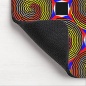 Red Yellow Blue Spiral von Kenneth Yoncich Mousepad (Ecke)
