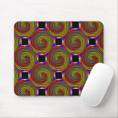 Red Yellow Blue Spiral von Kenneth Yoncich Mousepad (Mit Mouse)
