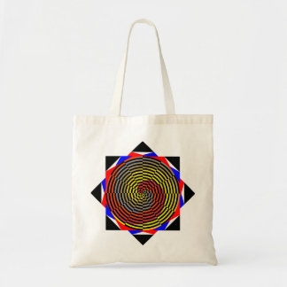 Red Yellow Blue Spiral von Kenneth Yoncich Tragetasche