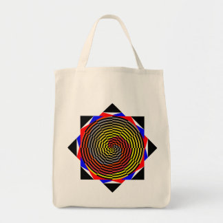 Red Yellow Blue Spiral von Kenneth Yoncich Tragetasche