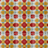 Red Yellow Blue Textured Geometric Muster Fliese