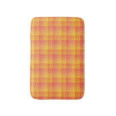 Red Yellow Checker Abstract Pattern Badematte (Vorderseite Vertikal)
