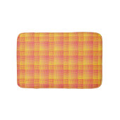 Red Yellow Checker Abstract Pattern Badematte (Vorderseite)