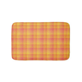 Red Yellow Checker Abstract Pattern Badematte