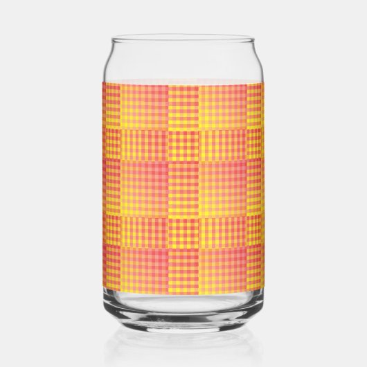 Red Yellow Checker Abstract Pattern Dosenglas (Vorderseite)