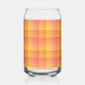 Red Yellow Checker Abstract Pattern Dosenglas (Rückseite)